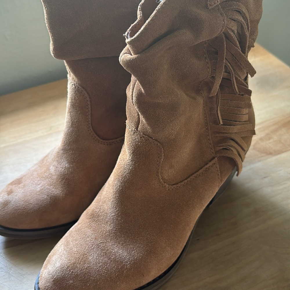 Western Fringed Suede boots 👢
